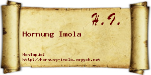 Hornung Imola névjegykártya